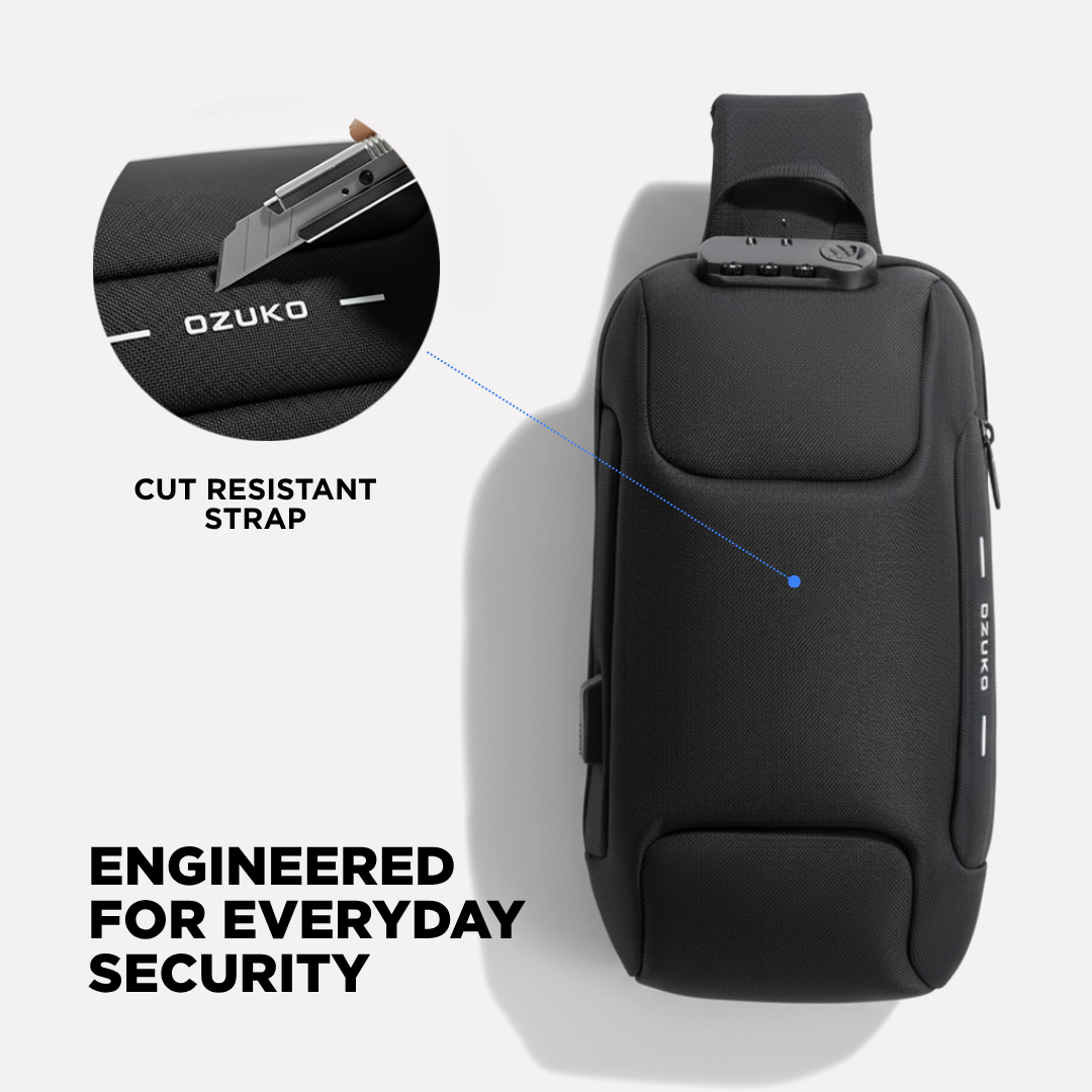 Anti-Diefstal Crossbody Tas met USB Oplaadpoort & RFID Bescherming