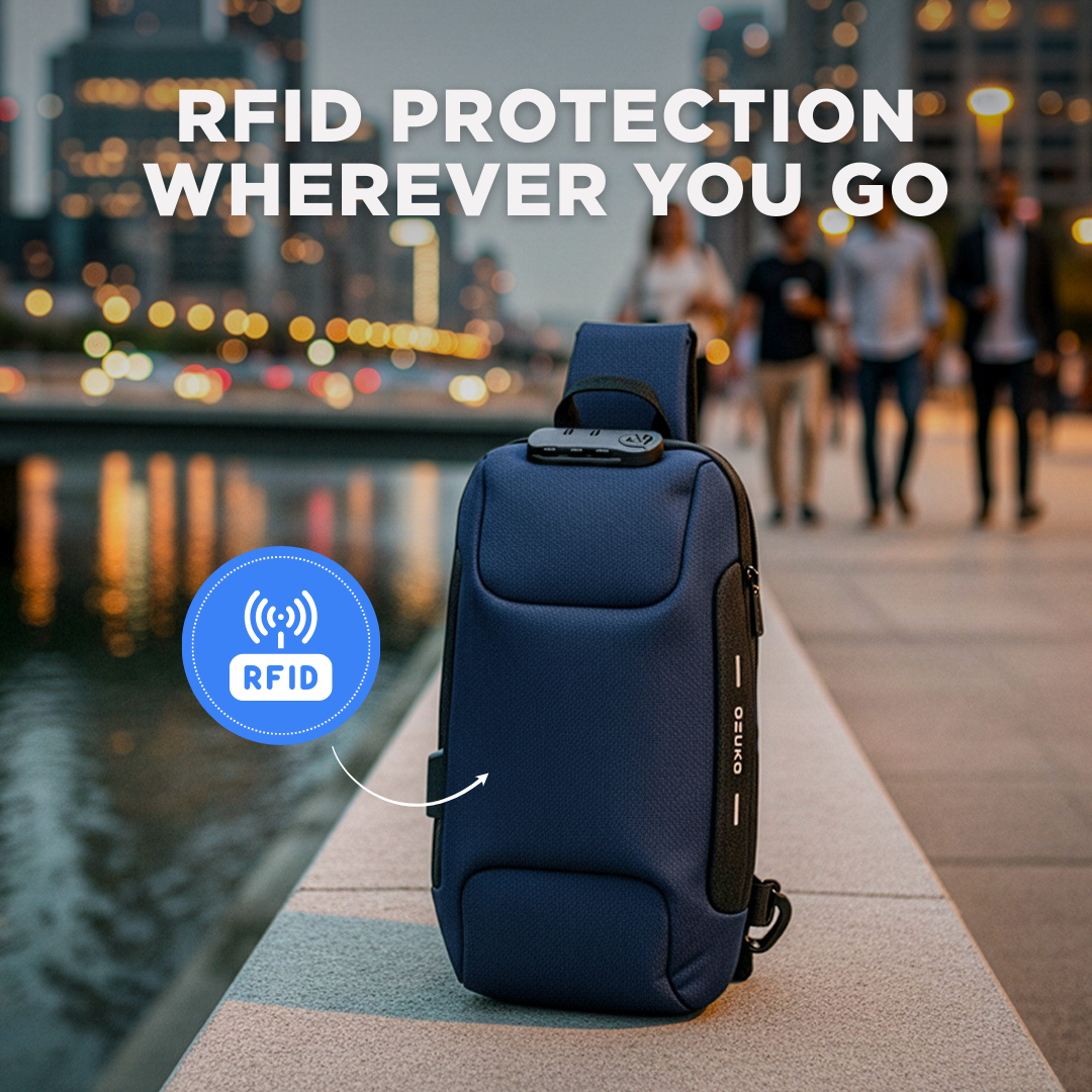 Anti-Diefstal Crossbody Tas met USB Oplaadpoort & RFID Bescherming