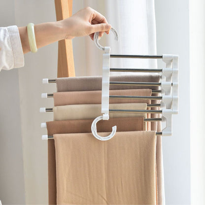 SpaceSaver™ | Opvouwbare 5-in-1 Broekenhanger – Bespaar Tot 70% Kastruimte