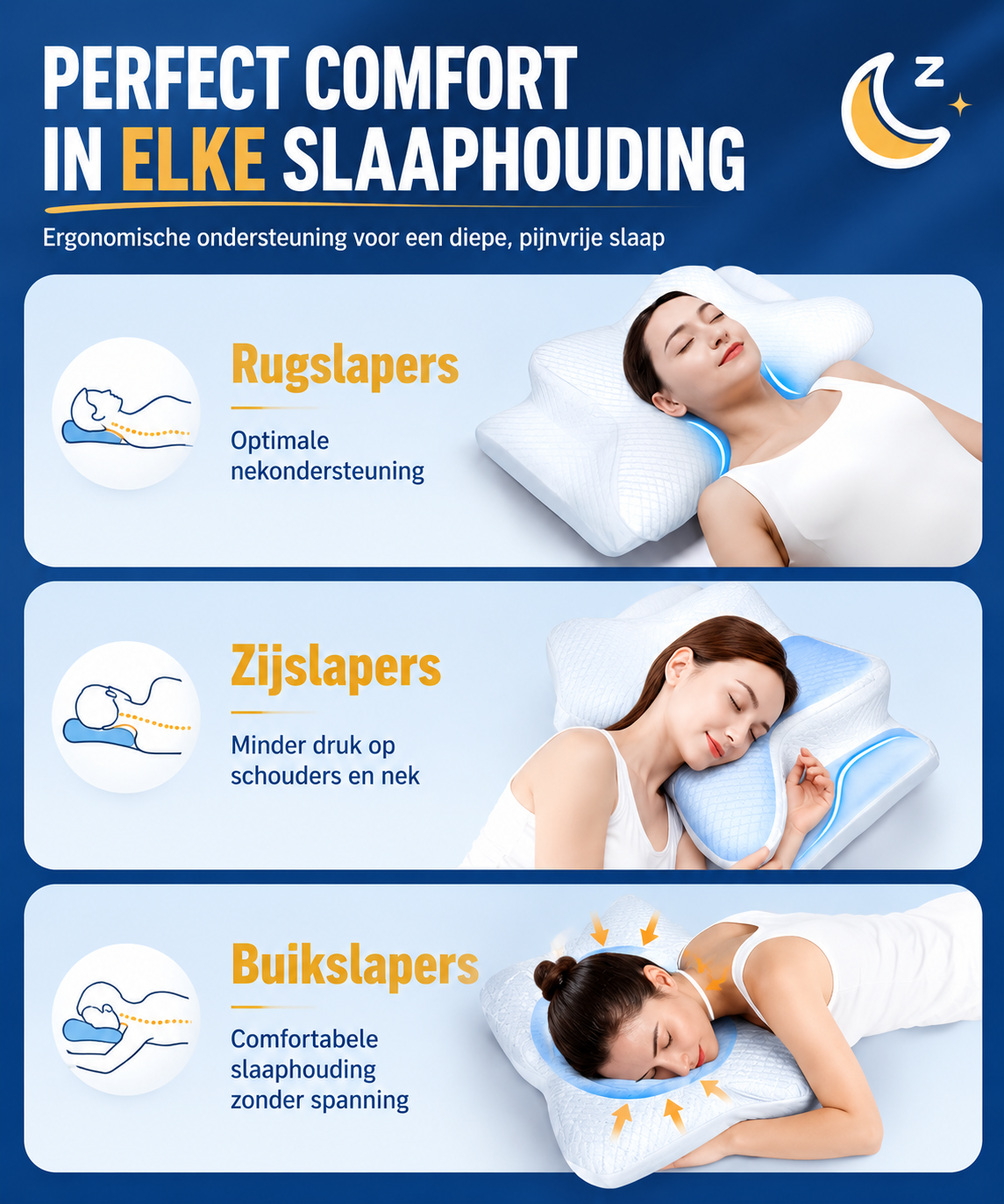 CozyRest® Ergonomisch Nekpijn Kussen