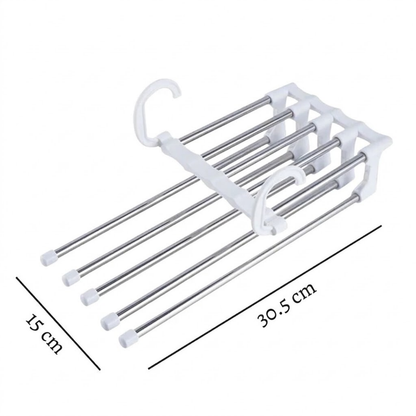 SpaceSaver™ | Opvouwbare 5-in-1 Broekenhanger – Bespaar Tot 70% Kastruimte