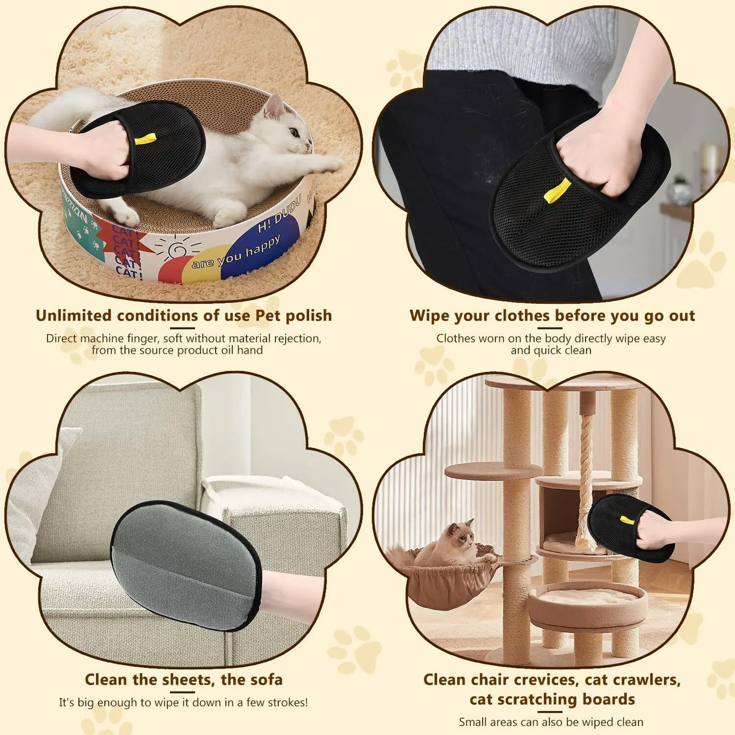 DogCatFri™ Dierenhaar Verwijder Handschoenen – Weg met Katten- & Hondenharen (1+1 GRATIS)