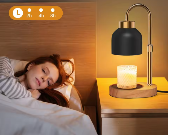 Luxe Kaars Warmer Lamp met Timer & 2 Wax Smeltbollen – Veilig, Rookvrij & Perfect Cadeau